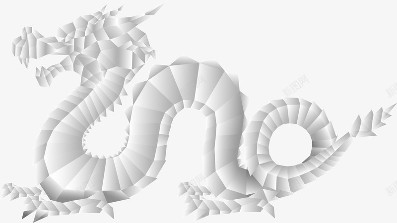 腾龙png免抠素材_88icon https://88icon.com 中国龙 免费矢量下载 叠纸 折纸 插画 腾龙
