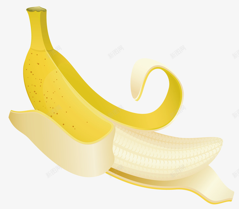 一根香蕉矢量图ai免抠素材_88icon https://88icon.com 水果蔬菜 矢量蔬菜 美味 香蕉 黄色 矢量图