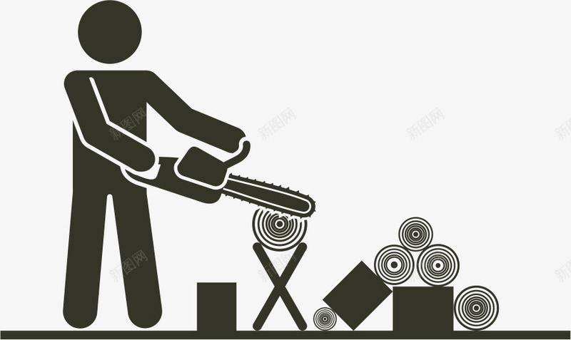 锯木头矢量图ai免抠素材_88icon https://88icon.com 农场 农民剪影 卡通 拖拉机 插画 收割 树 漫画 矢量图 种植 耕种 耕种画