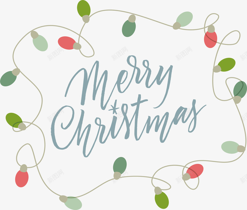 圣诞装饰彩灯png免抠素材_88icon https://88icon.com merryChristmas 圣诞彩灯 圣诞快乐 圣诞节 彩灯 矢量png