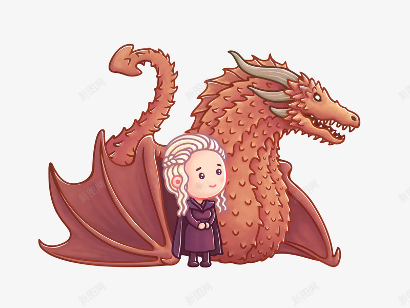 卡通龙女png免抠素材_88icon https://88icon.com 卡通形象 女孩 带翅膀的龙 插图 贴纸 龙