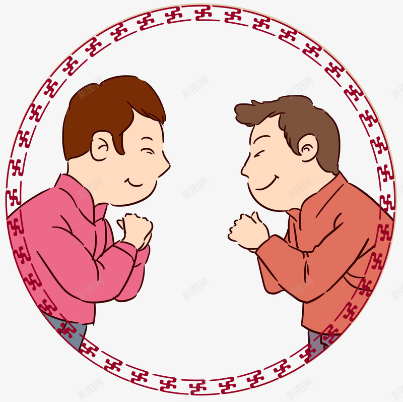 新春拜年手绘插画png免抠素材_88icon https://88icon.com 手绘 拜年 插画 新年 新春佳节 装饰图案