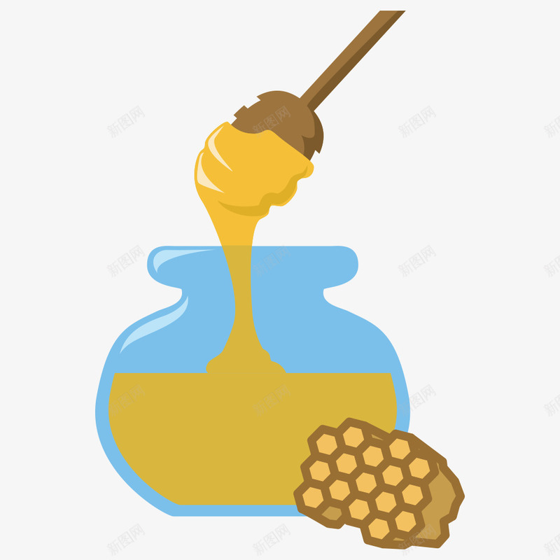 罐子里的蜂蜜png免抠素材_88icon https://88icon.com 卡通蜂蜜 矢量蜂蜜 罐子 蜂蜜 蜜