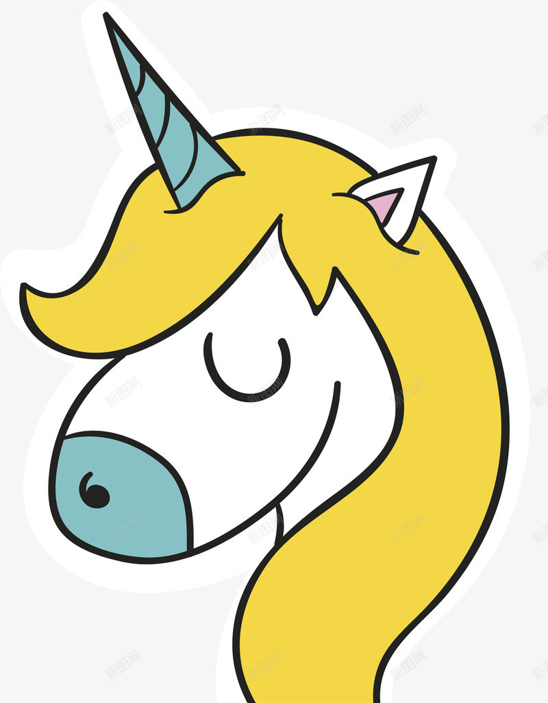 卡通手绘天马png免抠素材_88icon https://88icon.com 儿童 卡通贴纸 可爱 天马 手绘 白色 矢量图案