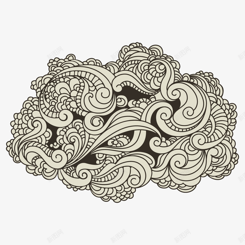 手绘传统纹理矢量图ai免抠素材_88icon https://88icon.com 手绘 素材 纹理 线稿 矢量图