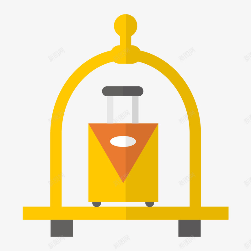 酒店行李推车png免抠素材_88icon https://88icon.com 手绘 推车 服务 行李 行李保管 行李管理 酒店