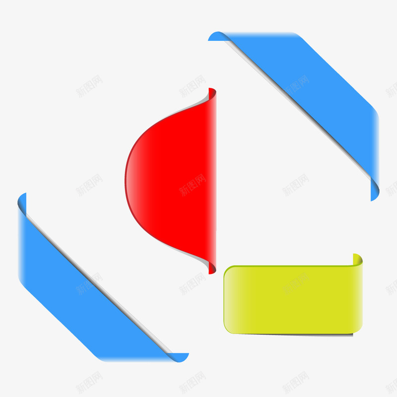 彩色贴纸矢量图eps免抠素材_88icon https://88icon.com 书本 书签 彩色 素材 隔夜纸 矢量图