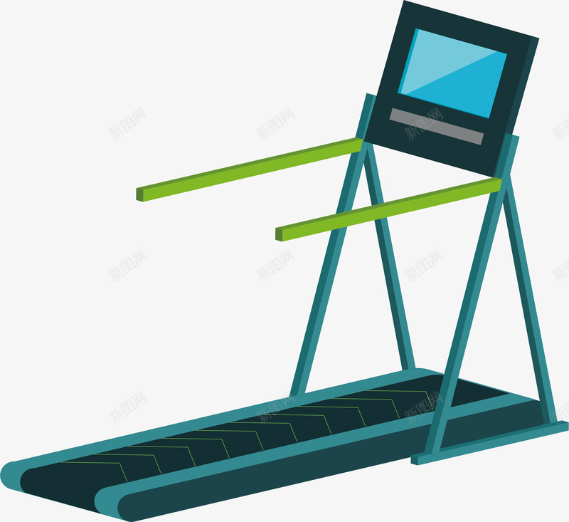 卡通健身器材跑步机矢量图ai免抠素材_88icon https://88icon.com 举重 体育 健身 健身房 健身馆 卡通 器材 文体 活动 跑步机 运动 锻炼 矢量图