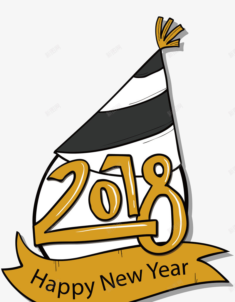 2018卡通创意艺术字矢量图ai免抠素材_88icon https://88icon.com 2018 2018年春节 卡通创意矢量艺术字 徽标创意设计 狗年 狗年新春 矢量图