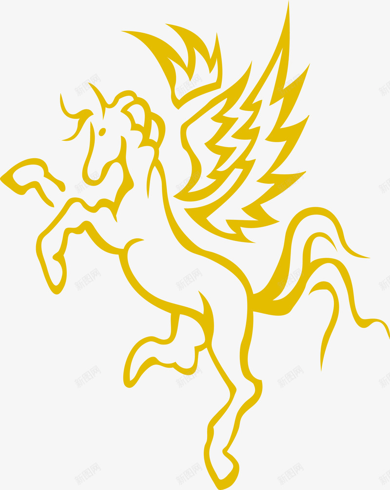 飞马png免抠素材_88icon https://88icon.com 动物 卡通手绘 天使 神兽 飞马 飞马图腾