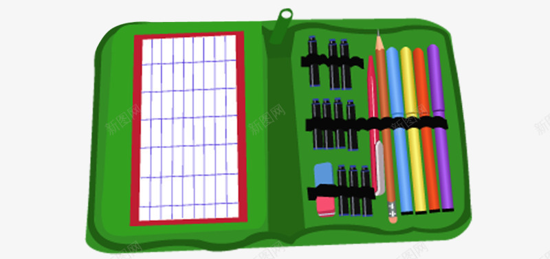 文具盒png免抠素材_88icon https://88icon.com 学习用品 开学季 教师节 文具