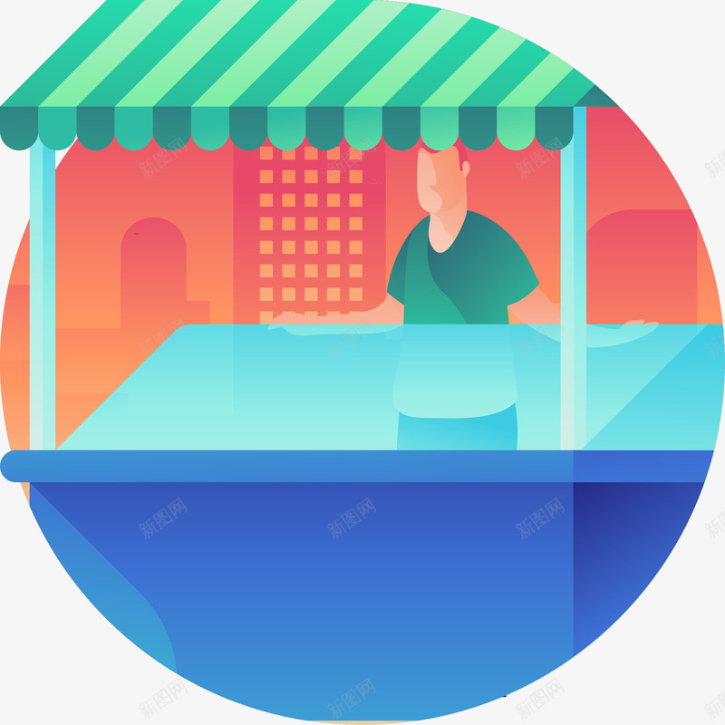 卡通商店服务员夸张人物插画矢量图eps免抠素材_88icon https://88icon.com 创意卡通商店服务员 卡通商店服务员 店面插画 手绘卡通商店服务员 插画 插画装饰 矢量图