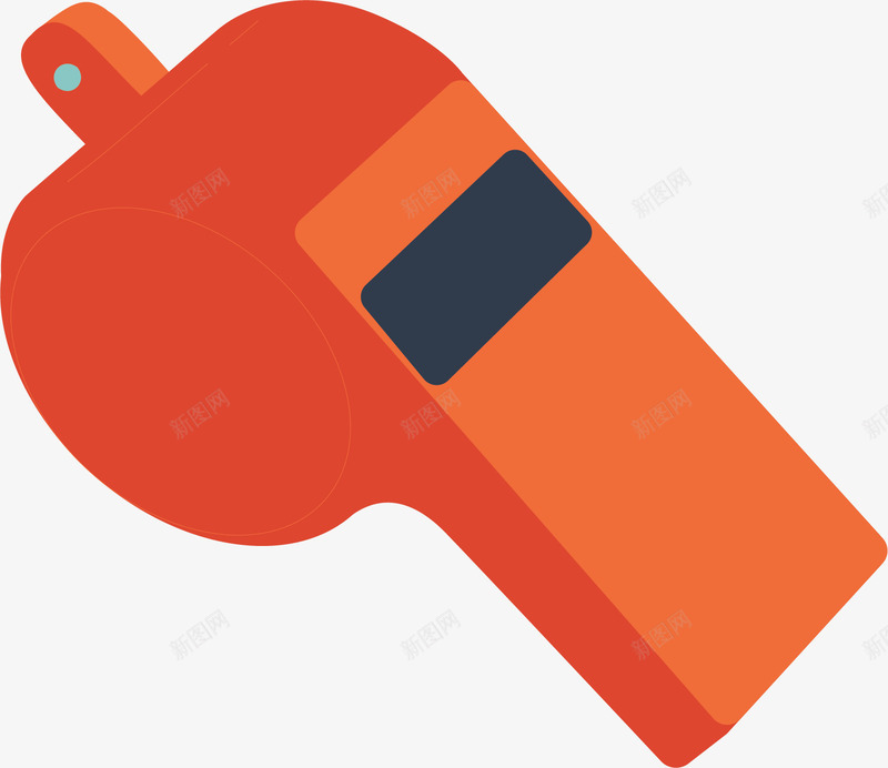 橘红色比赛裁判哨子矢量图ai免抠素材_88icon https://88icon.com 口哨 哨子 橘色口哨 橘色哨子 矢量png 裁判口哨 矢量图