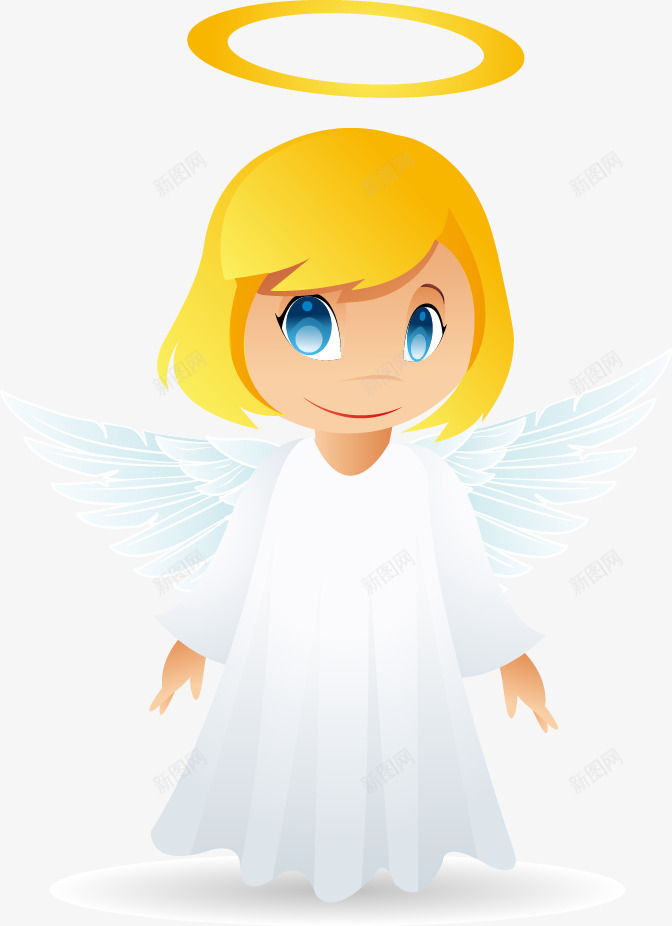 手绘黄发白衣天使图案矢量图ai免抠素材_88icon https://88icon.com 图案 天使 手绘 白衣 黄发 矢量图