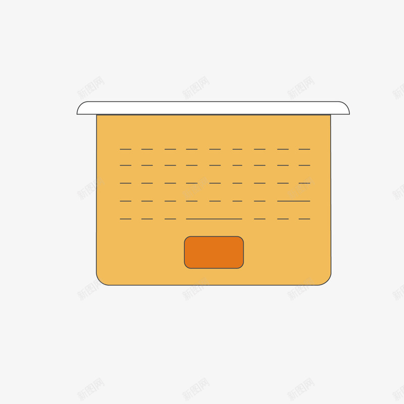 橙色虚线矢量图ai免抠素材_88icon https://88icon.com 商务 圆角 扁平化 文具 橙色 科技 虚线 矢量图