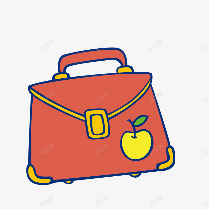 手绘学习手提包矢量图eps免抠素材_88icon https://88icon.com png免抠图 书包 创意 卡通 学习文具 手提包 手绘 时尚 用品 苹果 矢量图