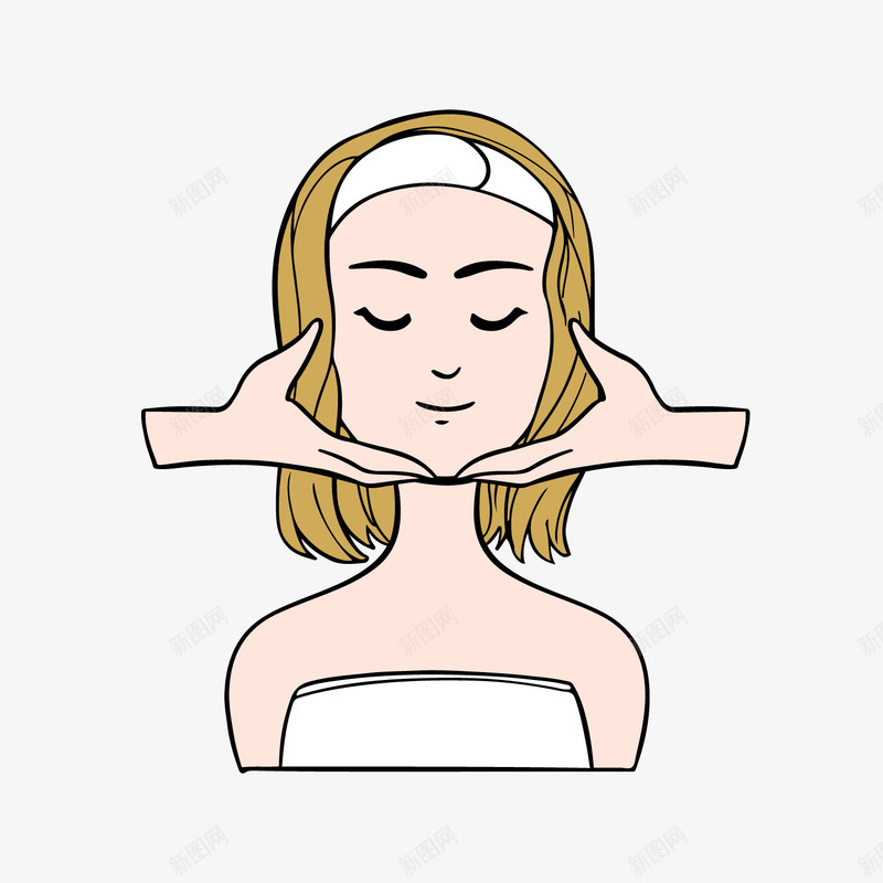 灰色手绘按摩脸部元素矢量图ai免抠素材_88icon https://88icon.com 创意 发型 发型简笔画 手绘 手绘人脸 按摩 灰色 瘦脸按摩 矢量图 线稿 脸部图案 金色