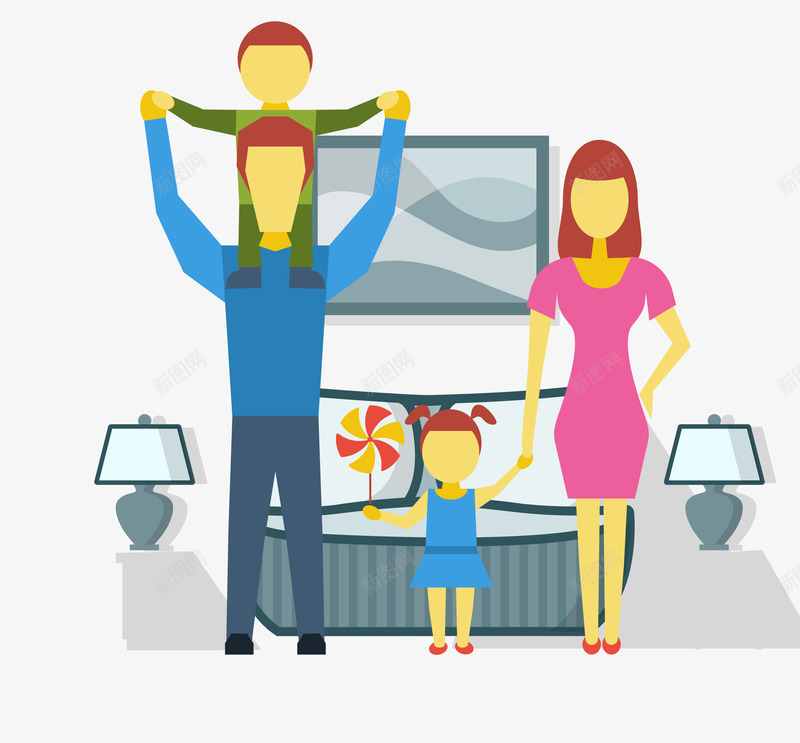 卡通图案伐木累png免抠素材_88icon https://88icon.com 累瘫 一家人 伐木累 卡通图案 家庭人物 家庭生活 快乐家庭 简约图形