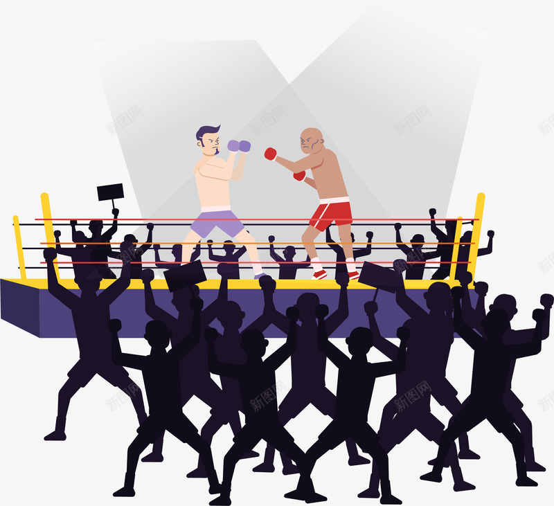 手绘体育运动拳击比赛人物插画矢量图ai免抠素材_88icon https://88icon.com 体育 创意拳击比赛 手绘拳击比赛 拳击剪影 拳击场景 拳击比赛 插画 撞色 时尚插画 矢量图 运动