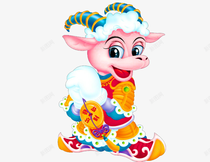 可爱卡通羊拜年png免抠素材_88icon https://88icon.com 卡通羊 可爱 抽象羊 拜年 拜年贺岁 新春 新春素材