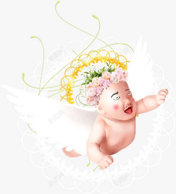 手绘小孩子小天使png免抠素材_88icon https://88icon.com 天使 小孩子