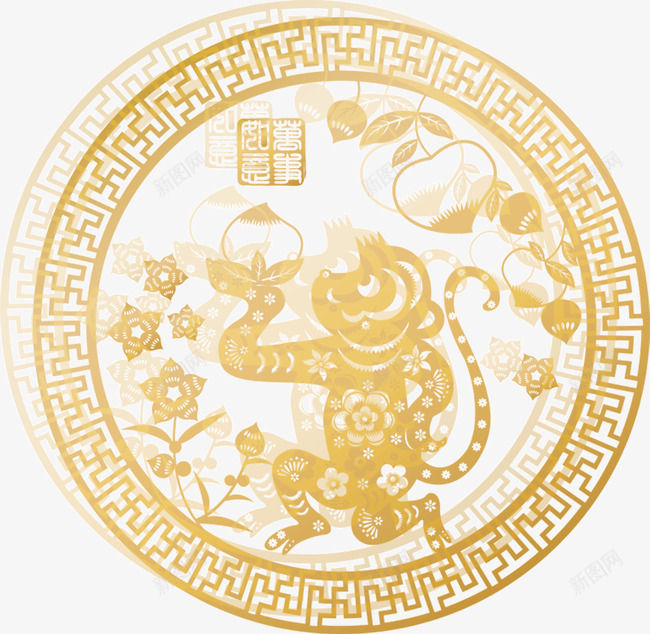 镂空创意传统新年剪纸png免抠素材_88icon https://88icon.com 传统 创意 剪纸 新年 镂空