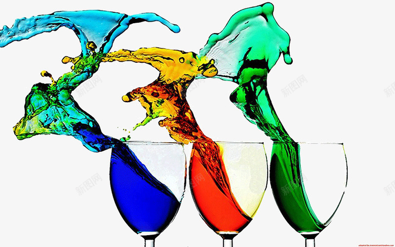 酒杯中溅出的彩色酒png免抠素材_88icon https://88icon.com 彩色 水 溅出 红色 绿色 蓝色 酒 酒杯