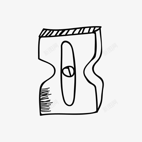 手绘转笔刀png免抠素材_88icon https://88icon.com png图形 png装饰 手绘 文具 装饰 转笔刀