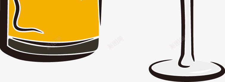 卡通手绘酒杯酒瓶矢量图ai免抠素材_88icon https://88icon.com 卡通 手绘 酒杯 酒瓶 矢量图