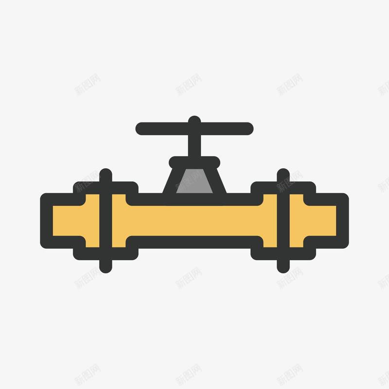 黄色圆形工业管道矢量图ai免抠素材_88icon https://88icon.com 圆形 工业 平面 管道 线稿 设计 阀门 黄色 矢量图