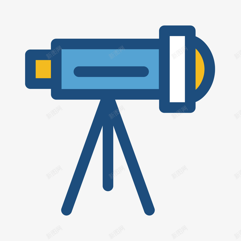 蓝色手绘线稿望远镜矢量图ai免抠素材_88icon https://88icon.com 三脚架 卡通插画 商务 扁平化 手绘 科技 蓝色 观察 矢量图
