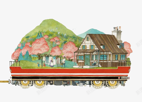 小别墅插画png免抠素材_88icon https://88icon.com 创意 别墅 唯美 家庭 插画 艺术 设计 连排别墅