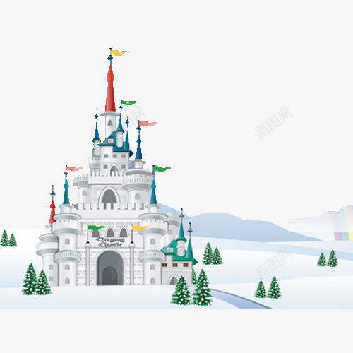 卡通冰雪城堡png免抠素材_88icon https://88icon.com 冰 冰雪 冰雪城堡 卡通 城堡 雪