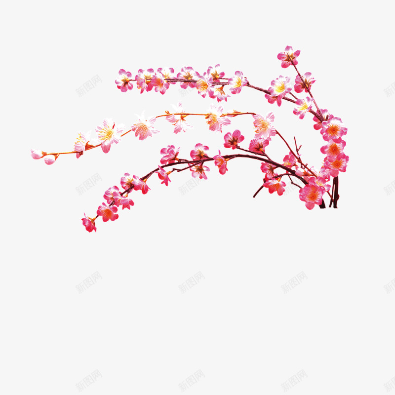 手绘鲜艳桃花美景png免抠素材_88icon https://88icon.com 桃花 美景 鲜艳