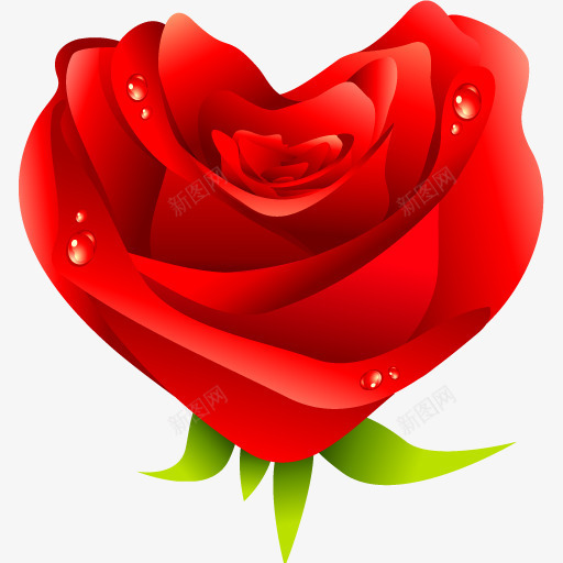 红色鲜艳玫瑰花png免抠素材_88icon https://88icon.com 玫瑰花 红色 鲜艳