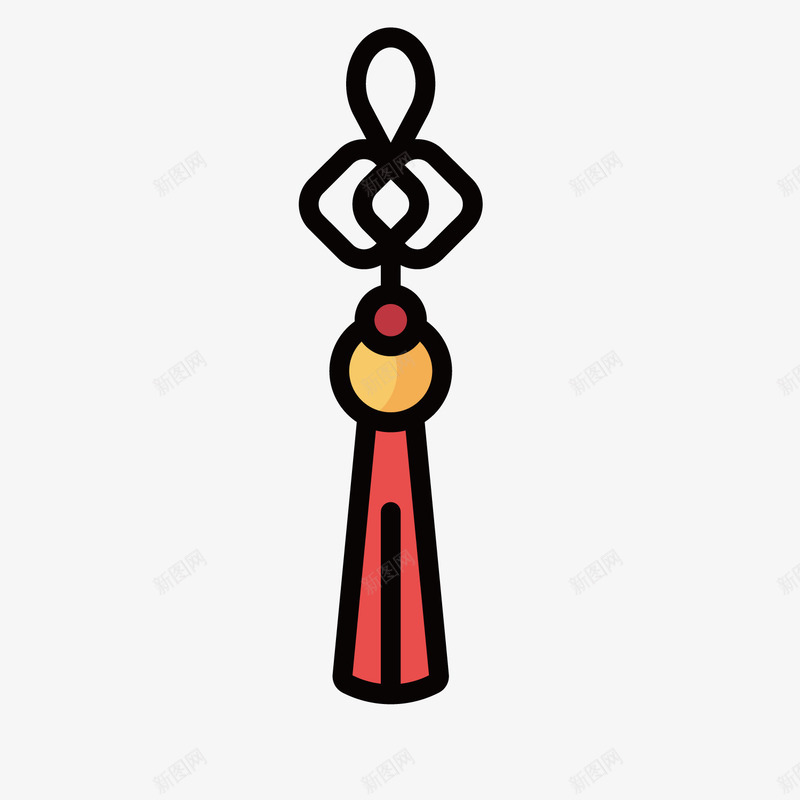 红色手绘中国结悬挂png免抠素材_88icon https://88icon.com 中国 传统 扁平化 手绘 红色 纹理 装饰