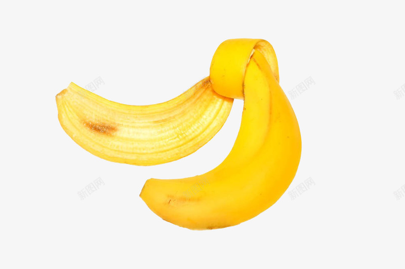剥的香蕉png免抠素材_88icon https://88icon.com 果皮 水果 香蕉 黄色