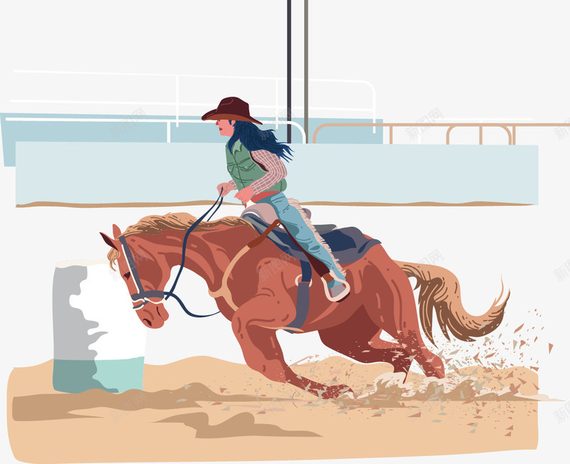 运动场png免抠素材_88icon https://88icon.com 比赛 赛马 运动场 马匹