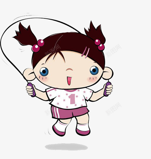 小女孩跳绳png免抠素材_88icon https://88icon.com 卡通手绘 女孩 玩耍 跳 跳绳 跳绳比赛 蹦跳 运动 锻炼