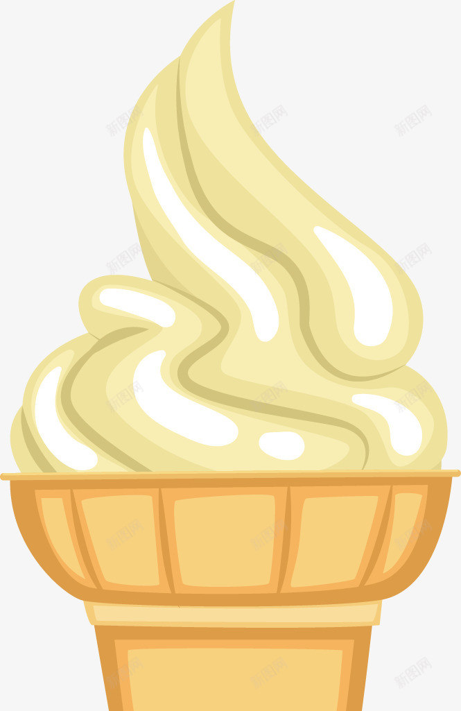 手绘甜筒冰激凌png免抠素材_88icon https://88icon.com 冰激凌 冷饮 手绘 甜品 甜筒