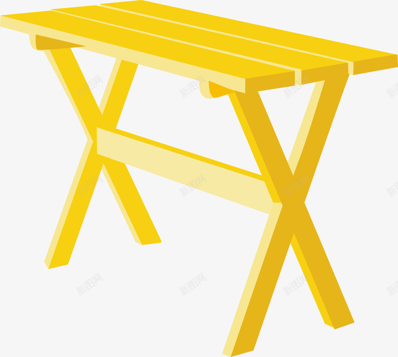 手绘黄色桌子矢量图ai免抠素材_88icon https://88icon.com 手绘 折叠 黄色桌子 矢量图