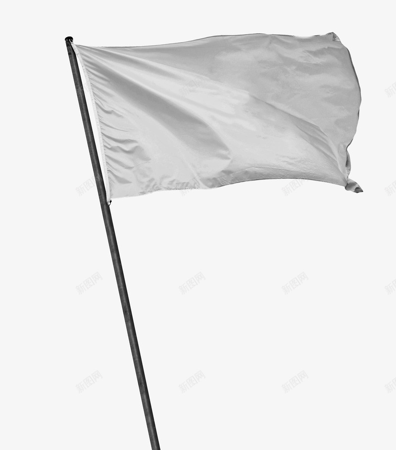 白色旗帜png免抠素材_88icon https://88icon.com 旗帜 标志 标杆 白色