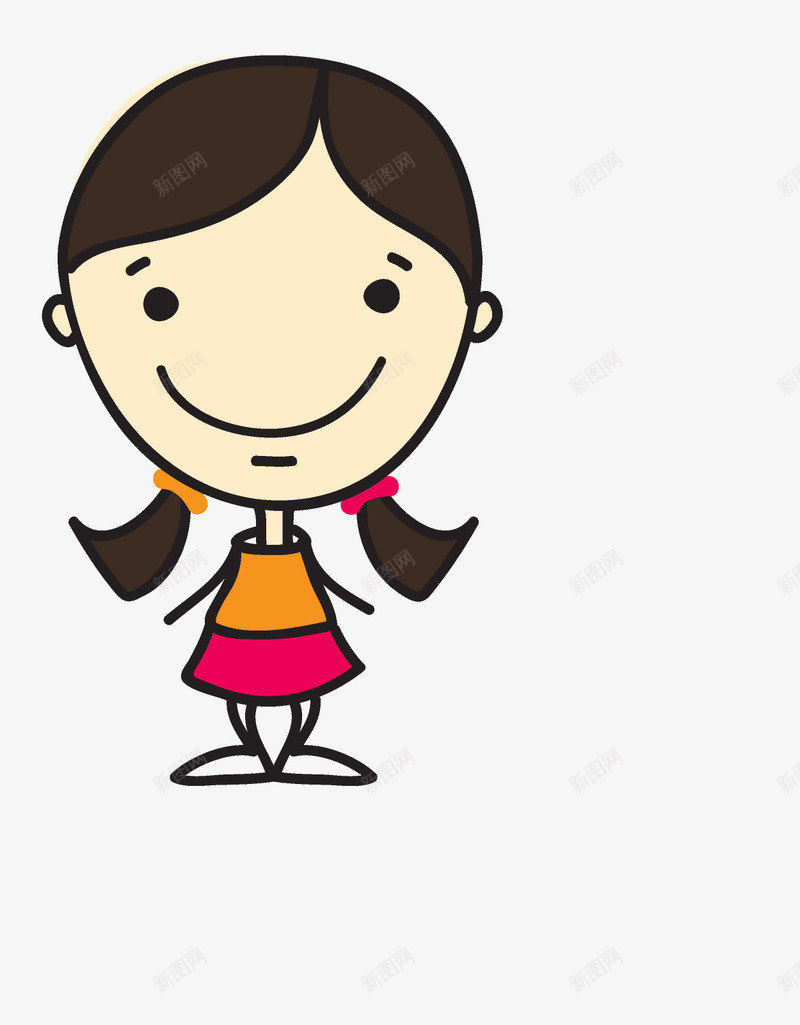 手绘卡通两只小辫子女孩png免抠素材_88icon https://88icon.com 两只小辫子女孩 人物介绍 儿童 儿童节 动漫 动画 卡通人物 可爱 网页设计