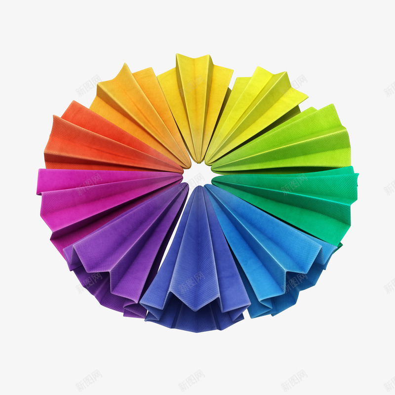 折纸圆形png免抠素材_88icon https://88icon.com 卡通 圆形 手绘 折纸 简图 红色 蓝色 黄色