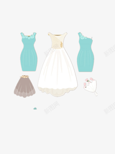 白色的婚纱裙png免抠素材_88icon https://88icon.com 婚礼 幸福 洁白 白色