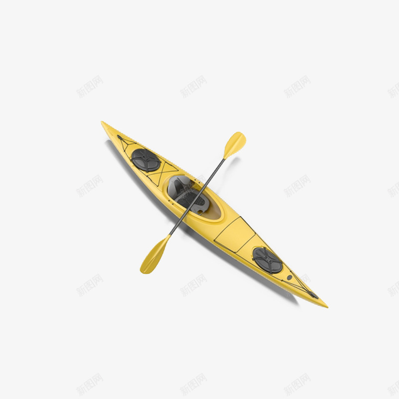 黄色皮艇png免抠素材_88icon https://88icon.com 出行 皮艇 航海 船只 黄色