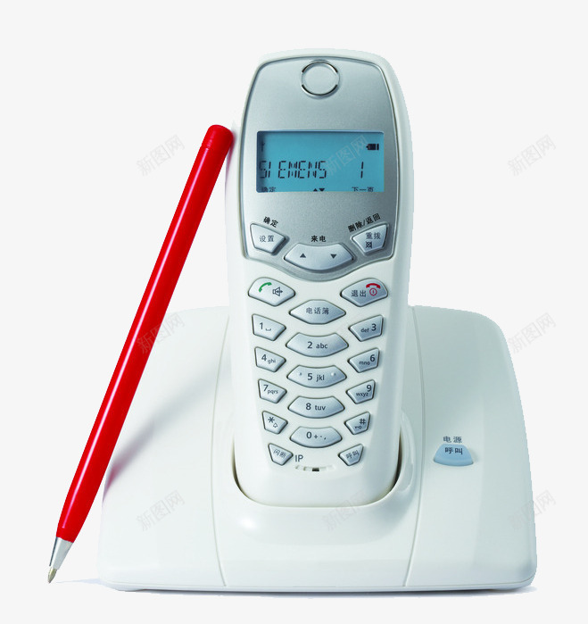 通讯设备png免抠素材_88icon https://88icon.com 固定电话 数码产品 现代科技 电话 红笔