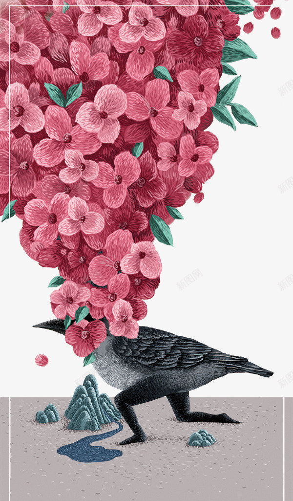 花朵图案创意广告png免抠素材_88icon https://88icon.com 商业 广告 房地产 网页