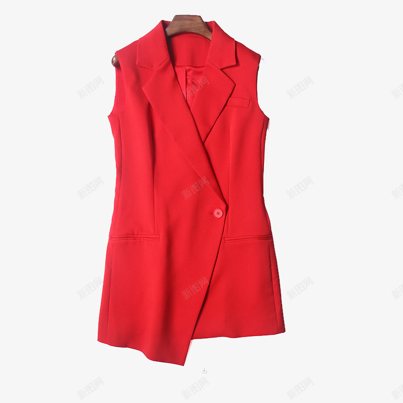 红色不规则修身女西装png免抠素材_88icon https://88icon.com 不规则 修身 女西装 素材 红色