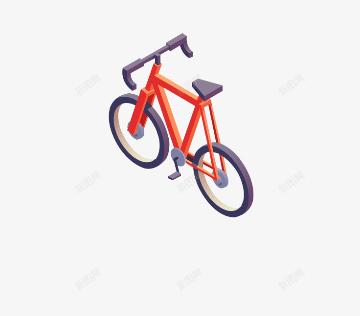 经典橘色无后座自行车赛车png免抠素材_88icon https://88icon.com 后座 经典 自行车 赛车